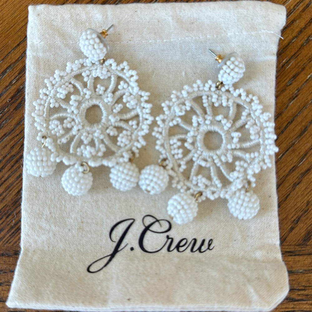 J. Crew Earrings - White - Very Light